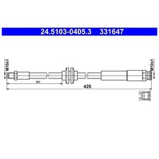 2x Bremsschlauch vorne für Opel Adam M13 Corsa E X15 | 24221941