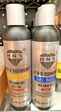 HNS Diamond Gel Top+ Base Soak-Off LED/UV 8 oz REFILL Perfection Dip System