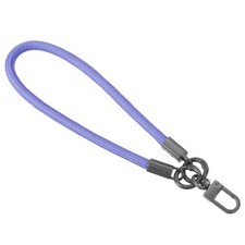 Keychain Wristlet Lanyard, 400mm Long Braided Wrist Lanyard Purple
