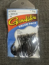 gamakatsu octopus hooks size 5/0  25 per pack 02415-25 value pack New Black