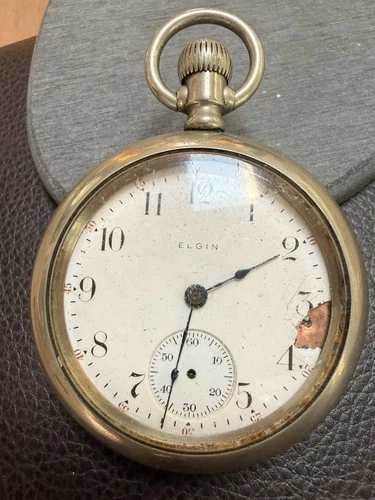 elgin pocket watches antique Not Working Doe Parts