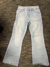 Levi 726 Flare Jeans, Girls Size 14, Light Blue Distressed