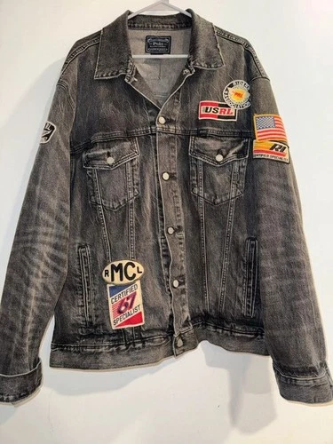 Polo Ralph Lauren Black Denim Patched Limited Piece-Size 2XLT - product listing photo