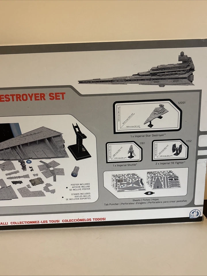 Disney Star Wars Imperial Star Destructor 3d Puzzle Set, Incluye 3 Pequeñas Naves Foto 4 de 4