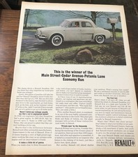 1963 RENAULT DAUPHINE / METROPOLITAN LIFE INSURANCE - Vintage 2-sided Ad