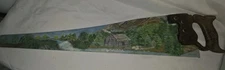 Hand Painted Vtg Hand Saw 26” Warranted Superior Unknown Artist