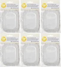 Wilton 50-Count White Petite Loaf Baking Cups, 3 ¼ x 2 Inches (6-Pack)