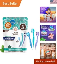 Ready-to-Go Disposable Mini Travel Toothbrushes - Butter on Gums Softex Brist...