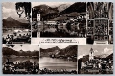 St. Wolfgang Austria RPPC Weisses Rössl Lake View Church Pacher Altar c.1950s