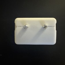 VVS Iced Moissanite Stud Earrings 3mm .25ctw Screw Back 925 Silver Passes Tester