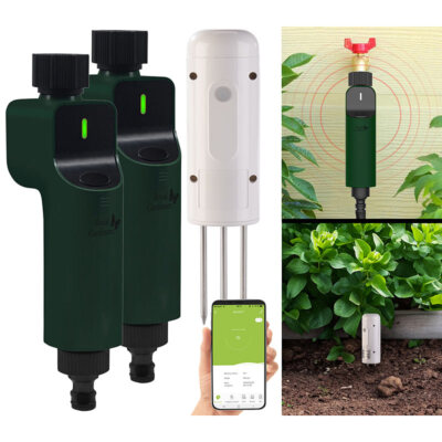 2x ZigBee-Bewässerungscomputer + 1x Boden-Feuchte- & Temperatursensor