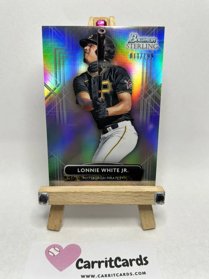LONNIE WHITE JR 2022 Bowman Sterling Prospect REFRACTOR /199 Pittsburgh Pirates - Image 4 of 4