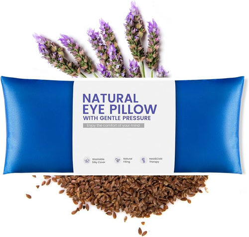 Lavender Eye Pillow for Yoga, Relaxation, Sleeping, Microwavable Weighted Eye Ma - Picture 8 of 12