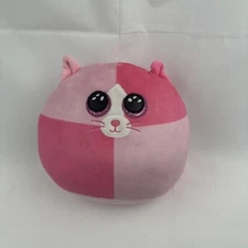 Squishmellow Pink/Light Pink Cat Round Professionally Dry cleaned