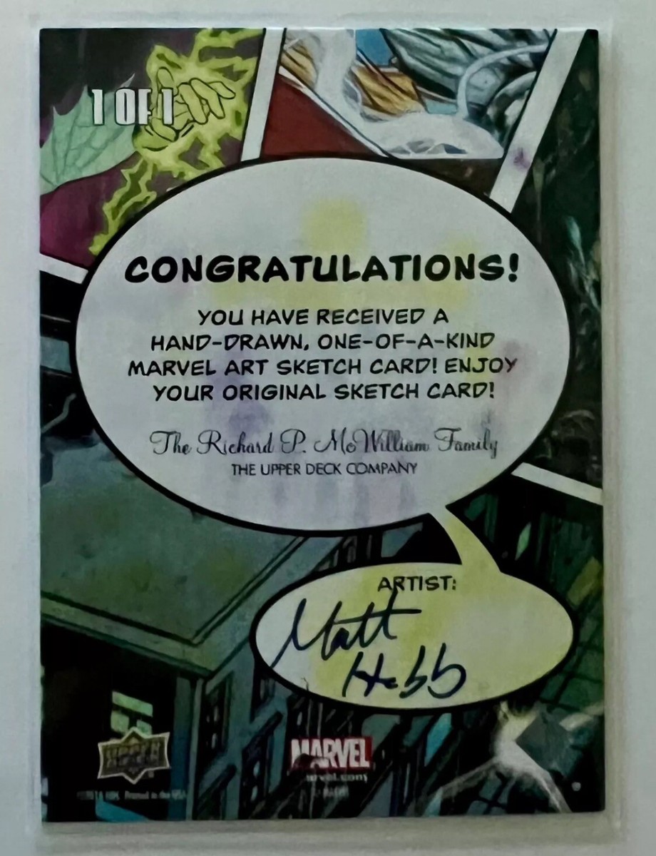 2016 Upper Deck Marvel Annual Sketch Card Thanos by Artist Matt