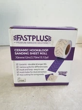 FASTPLUS Abrasive Sheet Roll Purple Ceramic Automotive Sandpaper Roll 70mm x 12m
