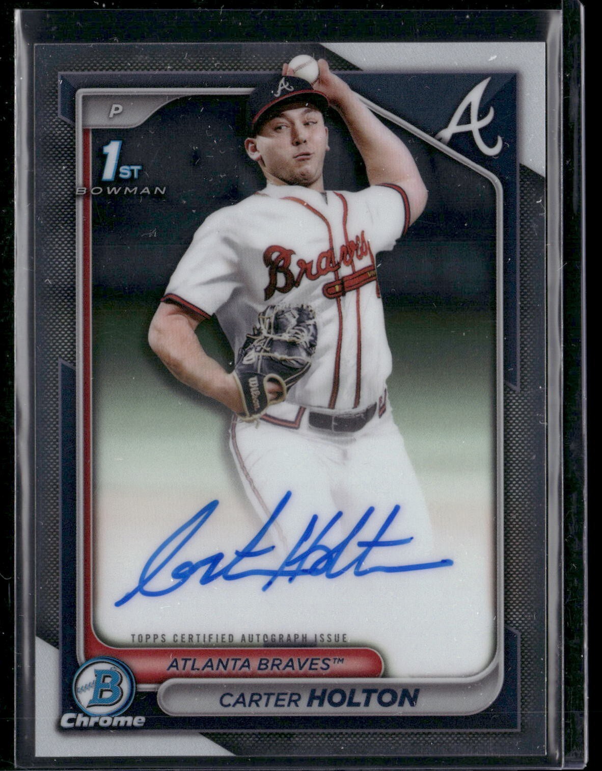 2024 Bowman Chrome Carter Holton Auto 1st #CPA-CH Braves