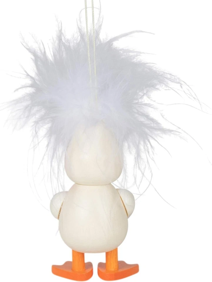 Alexander Taron 白色鸭子带蓝色沙滩球 3 x 2 木质圣诞装饰品 — 第 4/4 张图片