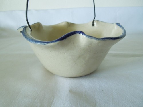 Vintage Bowl w/Handle Hand Crafted Heart&Soul Pottery Snowman Design Made in USA - Picture 4 of 12