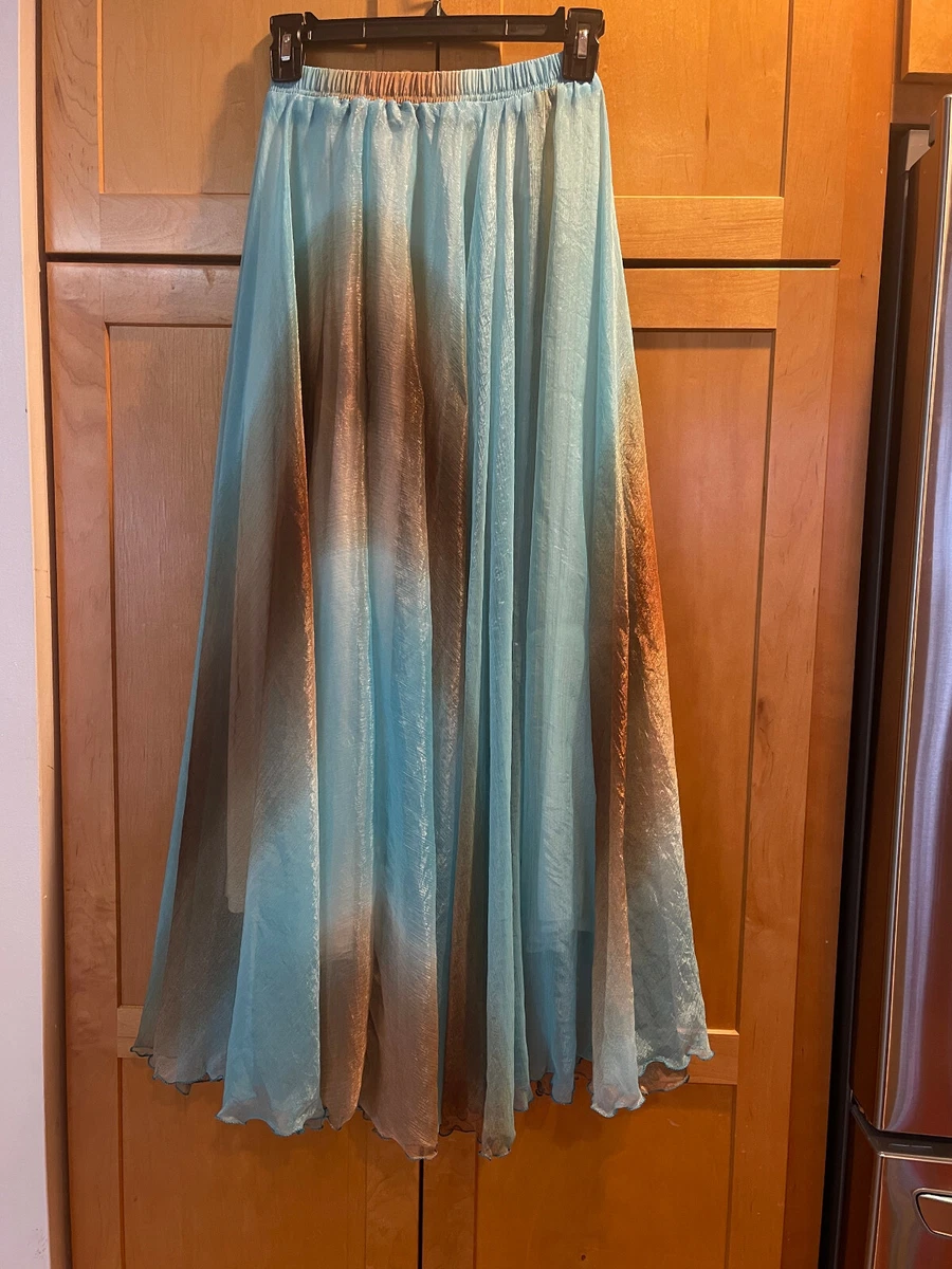 Blue online skirt flowy