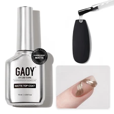 GAOY Matte Gel Top Coat for Gel Nail Polish, 16Ml Powder-Resist Matte Finish for