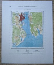 1892 Perron mapa NEW LONDON, CONNECTICUT, #43