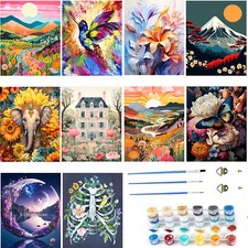 Mountain Animal Paint by Numbers kits for Adults Beginners without Frame 16x20in