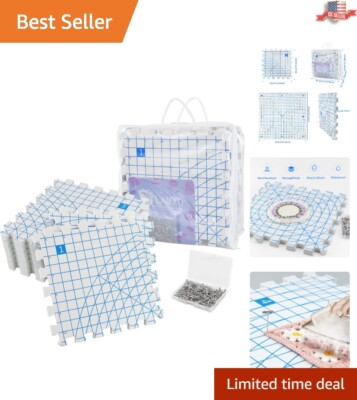 Extra Thick Knitting Blocking Mats Set with 200 T-Pins - Professional Finish