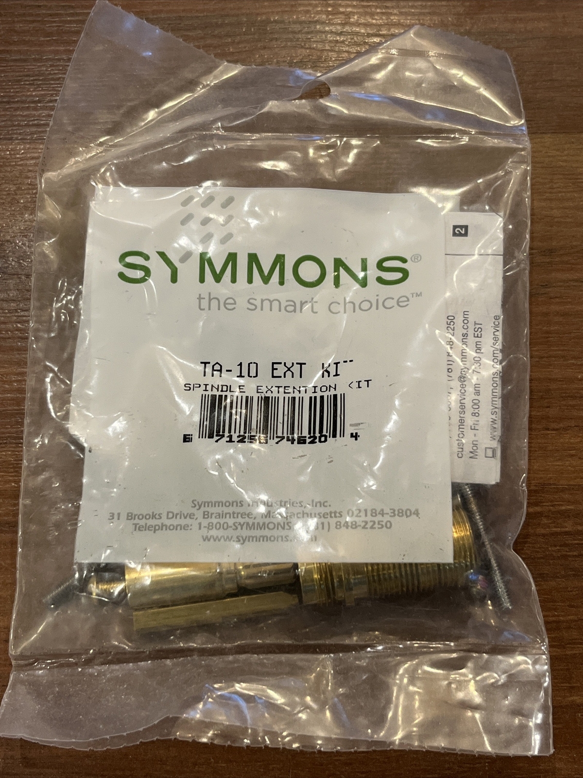 Symmons TA10EXTKIT Temptrol Spindle Extension Kit Flanges Safetymix