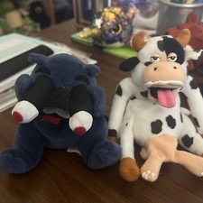 NEW Peeping Tom Cat plush INFamous Meanies series 2 Idea Factory 1998 Bean Bag