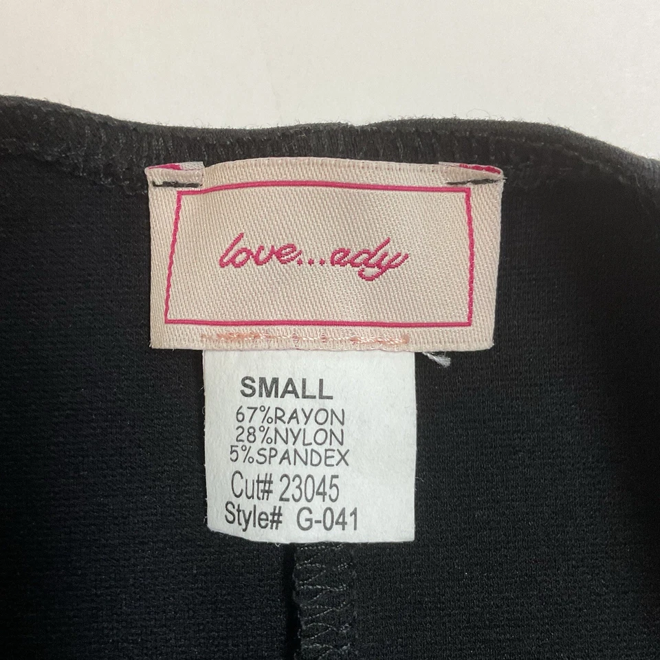 Love..Ady Girls Small Fit Flare Skater Dress Black White Stretch Knit Colorblock - Image 3 of 3