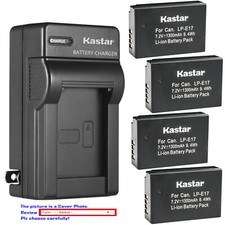 Kastar Battery AC Wall Charger for Canon LP-E17 LPE17  Canon EOS 77D Camera