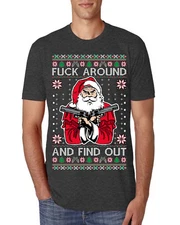 F Around And Find Out Santa  Men Premium Tri Blend TShirt