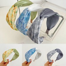 Tie-Dye Fashion Hair Accessory Hair Band Stitching Wide Edge