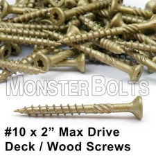 #10 Max Drive 6-Lobe Outdoor Wood Decking / Fencing Screws SKT Coating ACQ