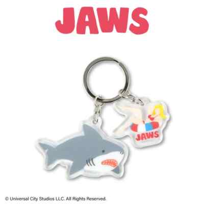 JAWS Attack Acrylic Keychain Japan 2024 Great White Shark Beach