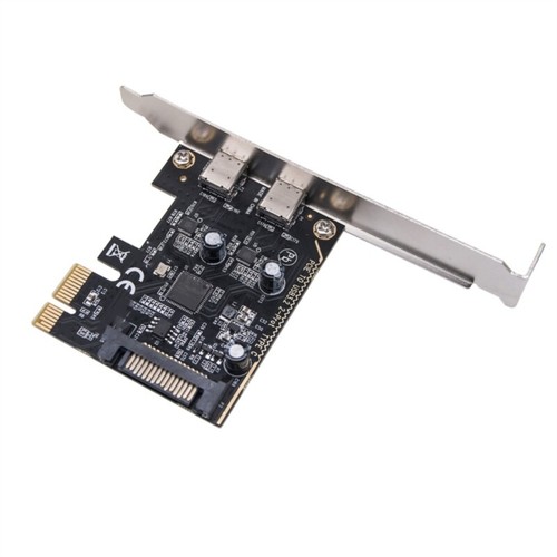 USB 3.2 Gen1 5Gbps PCIE Card to 2 Port Type C ASM1042 Chip Adapter for PC - Afbeelding 6 van 8