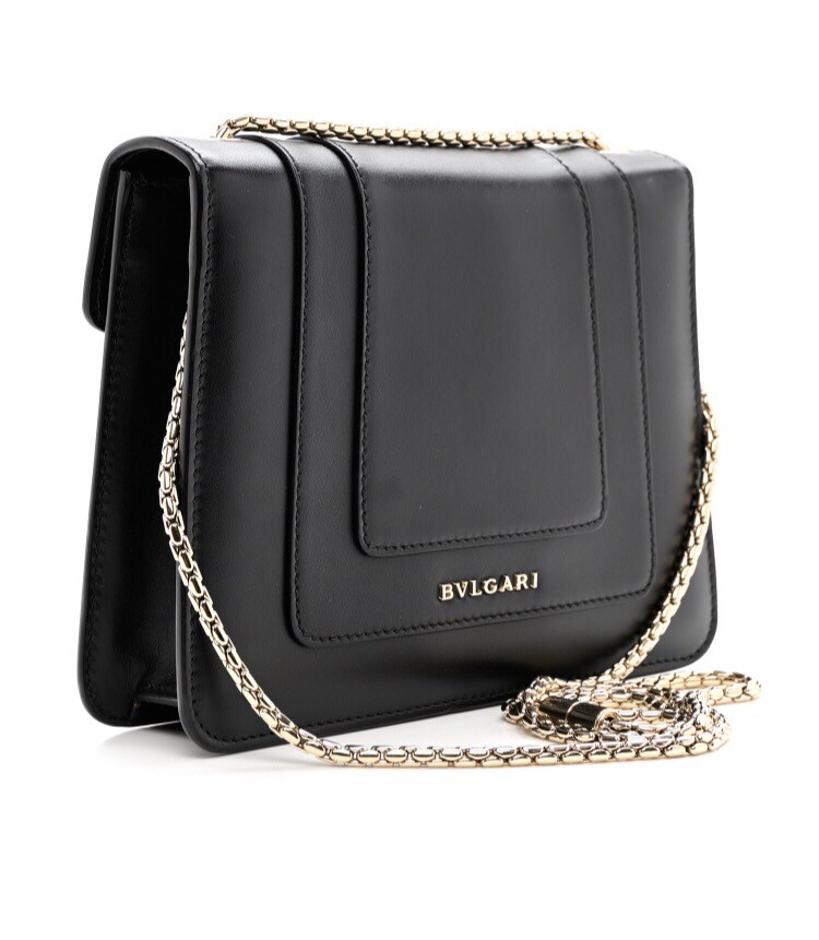 Bvlgari Black Serpenti Forever Crossbody/ Shoulder Bag Orig