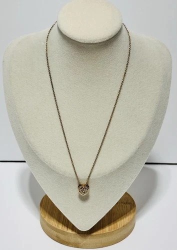 VETEMENTS Collana Claire's tono oro con ciondolo cuore strass 16 19 pollici.