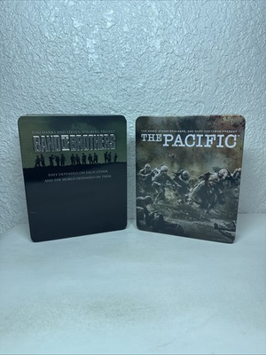 #ad #ad Band of Brothers The Pacific Blu ray Lot USED Metal Casing $29.99