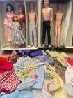 1960s Barbie Mixed TLC Doll Lot Of 6 Plus Clothing