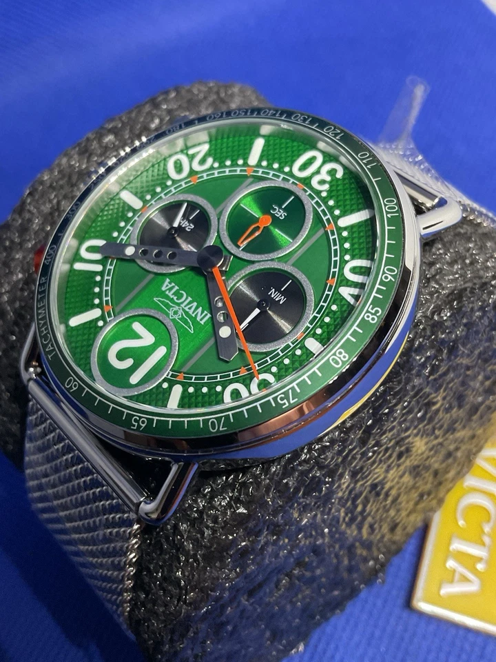 Invicta Speedway mod 49373, sil/green, men’s wristwatch - image 4 of 4