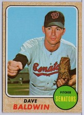1968 Topps #231 Dave Baldwin in EX Condition Senators