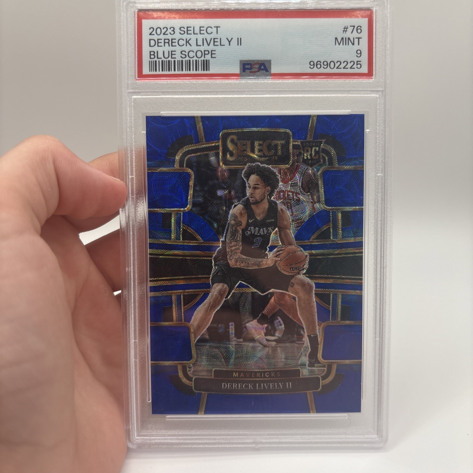 2023 PANINI SELECT BLUE SCOPE #76 DERECK LIVELY ROOKIE RC /249 PSA 9