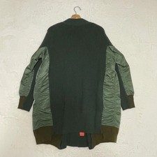 Sacai MA-1 Mixed Material Long Cardigan Military Coat Size 1