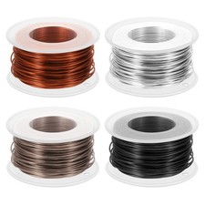1mm Aluminum Wire for Jewelry Making Metal Wrap Black/Silver/Bronze/Brown