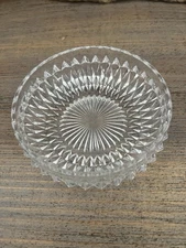 Old Vintage Clear Glass Tid Bit Candy/ Nut Dish, w Diamond Points Star Bottom