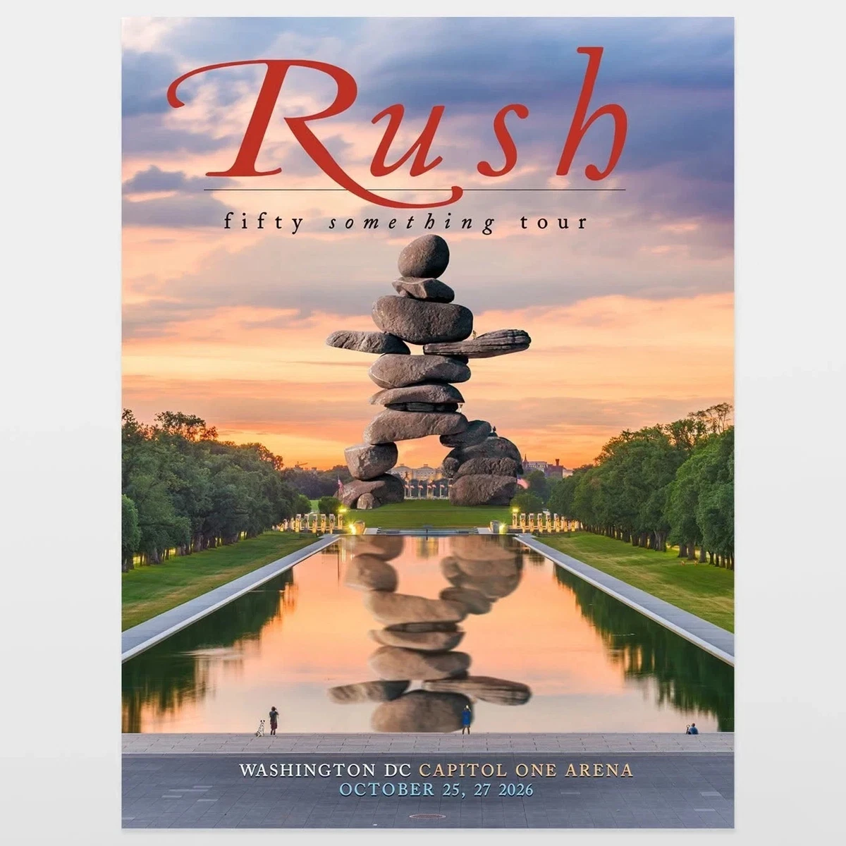Rush Fifty Something Tour October 25, 2026 Washington, D.C reprint Poster