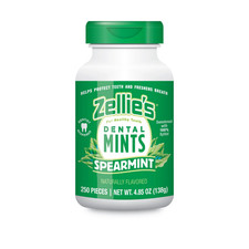 Zellies Spearmint Breath Mints 100 Xylitol Vegan Gluten Free 250 Count