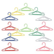 50 Pcs Creative Mini Clothes Hanger Paper Clips Metal Bookmark Paper Clamp